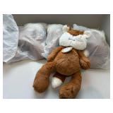 4 New O.B Designs Fox Plush Stuffed Animal Brown Cream 12in Tagged