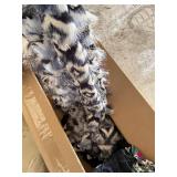 Mixed Decorative Fabric Scarves Floral Faux Fur Trim Iridescent Panels