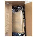 Mixed Decorative Fabric Scarves Floral Faux Fur Trim Iridescent Panels