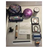 Purple 7-Note Steel Tongue Drum with Carry Case - Mixed Accessories