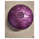 Purple 7-Note Steel Tongue Drum with Carry Case - Mixed Accessories