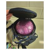 Purple 7-Note Steel Tongue Drum with Carry Case - Mixed Accessories