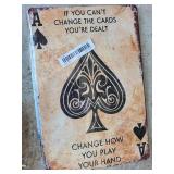 Assorted Wall Signs - Get Naked Half Bath, Family Sign, Welcome-ish & Ace Spades Cards