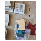 Rustic Wood Letter Signs with Minnesota State Cutouts - Love, Home, Welcome-ish