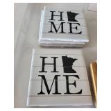 set of coasters and 3 small cheese boards - Home Sweet Home Sign Set