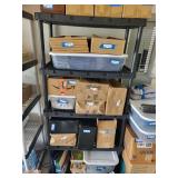 Two Plastic Shelving Units black