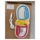 5 New in Box Chill Pill Neon Like Light Decor with Chain USB Switching Cables UL2464 24AWG New Boxed