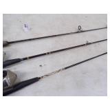3 Fishing Rods and Reels