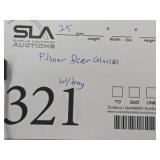 Pislner Beer Glasses w/Tray