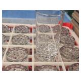 Libbey Bubble Base Tumblers w/2 Tray