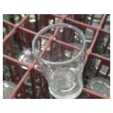 Heavy Base Curved Glass Tumblers w/Tray