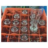 Pislner Beer Glasses w/Tray