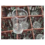 Heavy Base Curved Glass Tumblers w/Tray