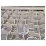 Clear Glass Tumblers w/Tray