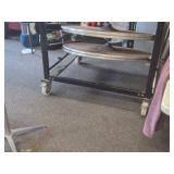 Wood High Top Tables w/Rolling Cart