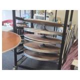 Wood High Top Tables w/Rolling Cart