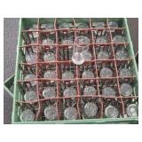 Heavy Base Curved Glass Tumblers w/Tray