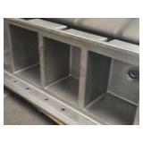 3 Bay Wall Mount Sink w/3 Legs