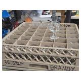 5 1/2oz Brandy Glasses w/Tray