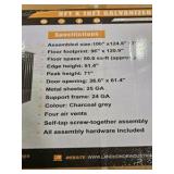 Unused 2026 LandHonor 8ft x 10ft Galvanized Apex Roof Metal Shed LHR-MS0810