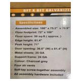 Unused 2026 LandHonor 6ft x 8ft Galvanized Apex Roof Metal Shed LHR-MS0608