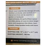 Unused 2026 LandHonor 6ft x 8ft Galvanized Apex Roof Metal Shed LHR-MS0608