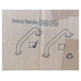 6 Pack 12 in. Metal Safety Playground Handle Wider Base Design for Climbing Frame Treehouse Swing Set Accessories Black