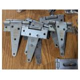 Large Lot of Hinges and Handrail Brackets with Couple Extras
