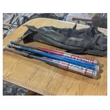 3 Aluminum Bats with Old Bag