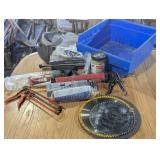 Large Parts Bin Full of Mixed Tools - DeWalt Blade - Safety Glasses and More