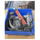 Large Parts Bin Full of Mixed Tools - DeWalt Blade - Safety Glasses and More