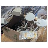 Large Box of Internet/Network Accessories with Power strips