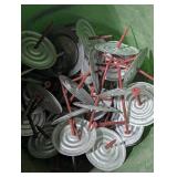 Bucket of Large Screws with Holders - Pole Barns and Fabric