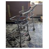 Pair of 2 Basket Shopping Carts - Units Only