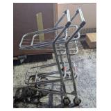 Pair of 2 Basket Shopping Carts - Units Only