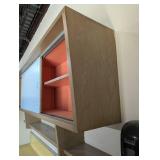 Modern Vintage Wall Cabinet - Sliding Doors and Shelves