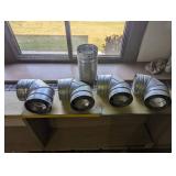 Lot of 5 Simpson Chimney -4 Dura-Vent 90 Deg Elbow & 1 Straight