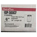 Set of 3 - DuraPlus All-Fuel Chimney 6in. X 36in. Diameter Chimney Pipe, Stainless Steel (qty-3)