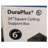 DuraVent DuraPlus All-Fuel Chimney 6in. Diameter Square Ceiling Support Box, 24in. Height