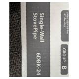 Set of 2 - DuraVent DuraBlack Series 6in. Diameter X 24in. Single Wall Black Stove Pipe (QTY-2)