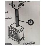 Set of 2 - DuraVent DuraBlack Series 6in. Diameter X 24in. Single Wall Black Stove Pipe (QTY-2)