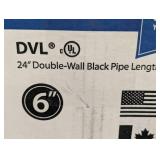 Set of 2 - DuraVent Model DVL Double Wall Stove Pipe 6in. Diameter X 24in. Double Wall Stove Pipe Length (QTY-2)