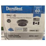Set of 3 - DuraVent Model DVL Double Wall Stove Pipe 6in. DVL Chimney Adapter (QTY-3)