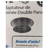 Set of 3 - DuraVent Model DVL Double Wall Stove Pipe 6in. DVL Chimney Adapter (QTY-3)