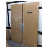 83" x 64" Commercial Wood Double Doors - 1-3/4" Thick - Locks/Handles/Hinges