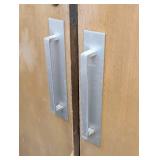 83" x 64" Commercial Wood Double Doors - 1-3/4" Thick - Locks/Handles/Hinges