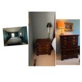 3-Piece Bedroom Suite Queen Anne Style cherry finish