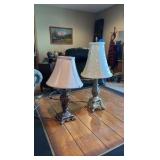 (2) Table lamps with shades