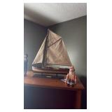 Mariner shelf-sitter and model of circa 1897 ship