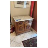 Vintage cabinet with marble top